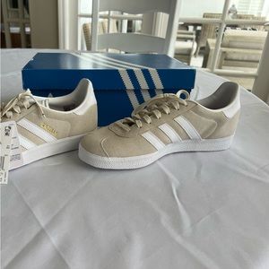 Adidas Gazelle Off white. Never Worn! Hard to Find! Size 9.5W. NIB with tags!
